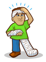 Injured Man Cartoon