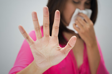 Flu cold or allergy symptom - obrazy, fototapety, plakaty
