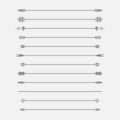 Set of geometric lines, vector illustration.