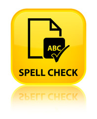 Spell check document yellow square button