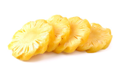 pineapple sliced isolated on white