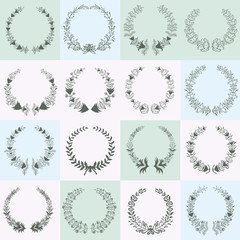 Set of laurel wreaths