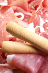 Ham and breadstick © alexmat46