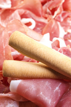 Ham and breadstick
