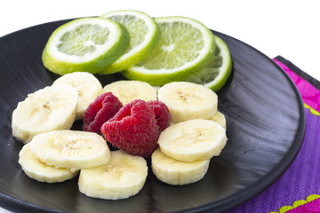 Sliced ruits.