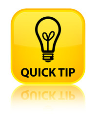 Quick tip (bulb icon) yellow square button