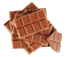 Sweet chocolate isolated on white