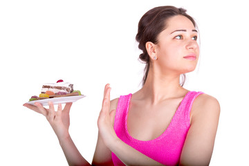sports girl refuses sweets