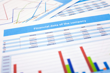 Business document. Finance data