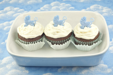 Baby Shower Chocolate Cupcakes