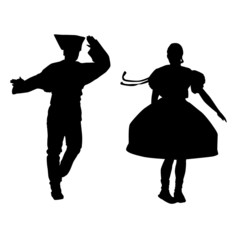 Silhouette - historical figure in period costume
