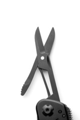 Scissors on multitool knife