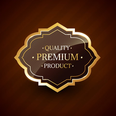 quality premium product design golden label badge