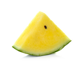 yellow watermelon isolated on white background