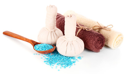 Spa still life isolated on white