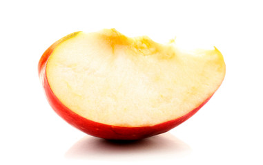 Sliced apple isolated on white