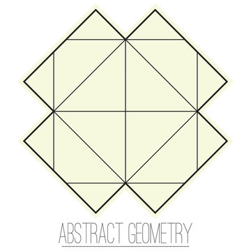 Abstract geometric figure with square