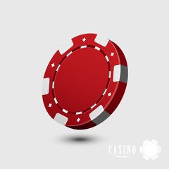 Casino chip isolated - vector