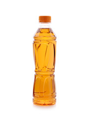 Bottle of green tea isolated on white background