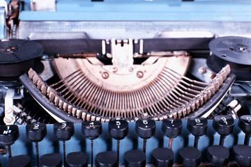 Retro typewriter, closeup