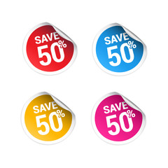 Save 50% Stickers