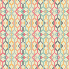 Fototapeta premium Abstract background with lines and squares. Seamless vector patt