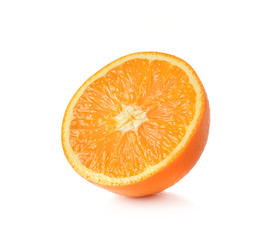 orange slice on white background