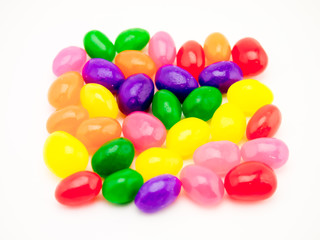 Colorful Jelly Beans (White Background)