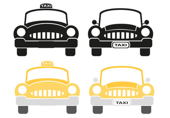 Set of taxi sign