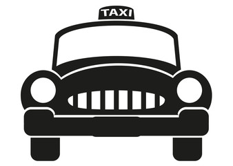 Black taxi cab icon