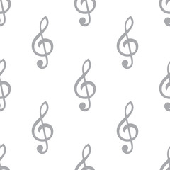 New Treble clef seamless pattern