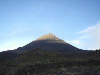 Fototapeta na wymiar Volcano cone at dawn