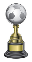 Soccer Trophy - Gold and Black Base