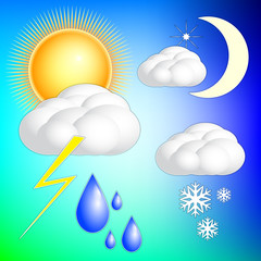 Vector abstract weather image set