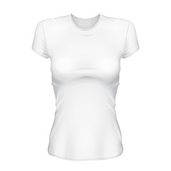 Female Woman White T-Shirt Design