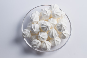 Fototapeta na wymiar air crisp white meringue