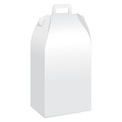 White Tall Cardboard Carry Box