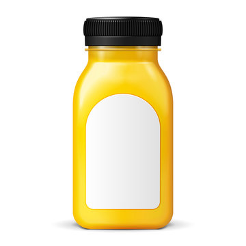 uice Or Jam Glass Yellow Orange Bottle