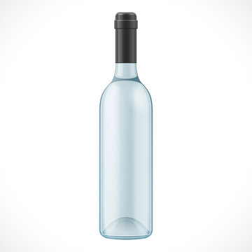 Blue Glass Wine Cider Bottle