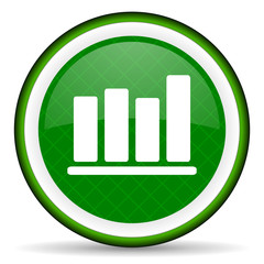 bar chart green icon