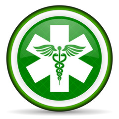 emergency green icon hospital sign