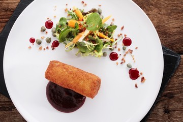 ox cheek croquette appetizer