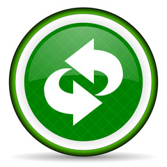 rotation green icon refresh sign