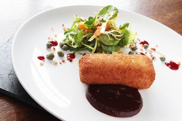 ox cheek croquette appetizer
