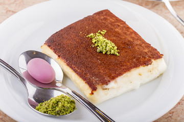 Turkish and Arabic Traditional Dessert Kazandibi