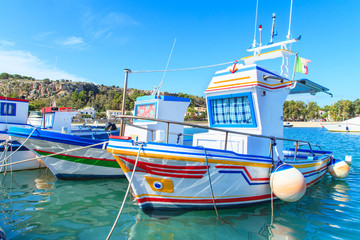 Boats in a port in San Vito Lo Capo, Sicily, Italy