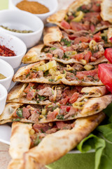 Turkish Traditional Pide Pizza Lahmacun