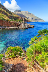 View of a typical coastline of Sicily, Italy - 81038170