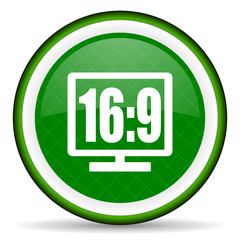 16 9 display green icon
