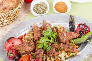 Turkish and Arabian Kebab Adana Urfa Abbaganus Sogurme